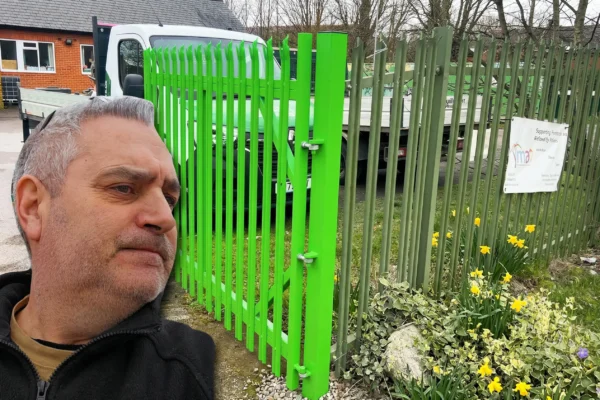 ️ industrial view behind the fence