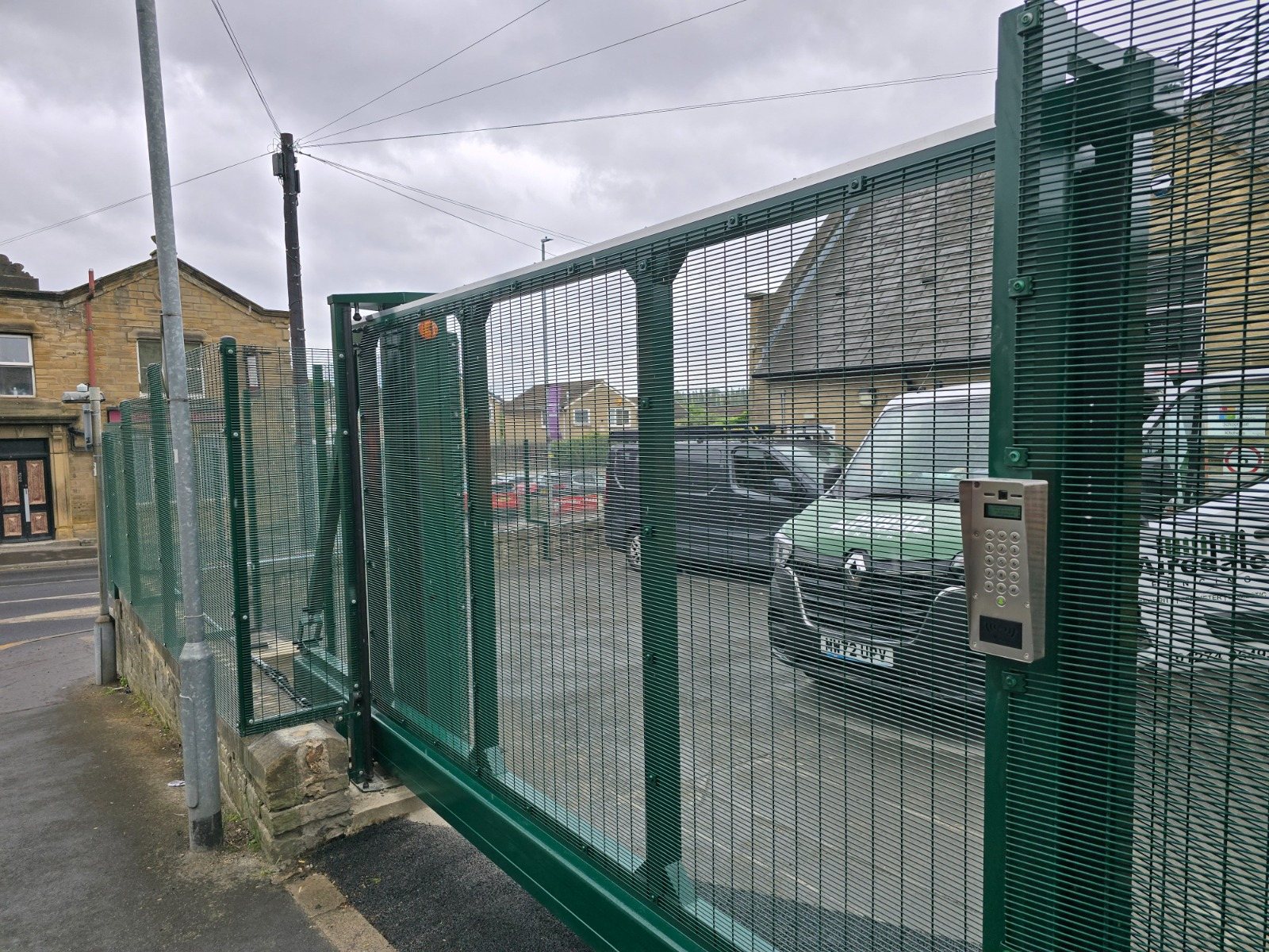 Automated sliding gate with Paxton access control at a West Yorkshire site